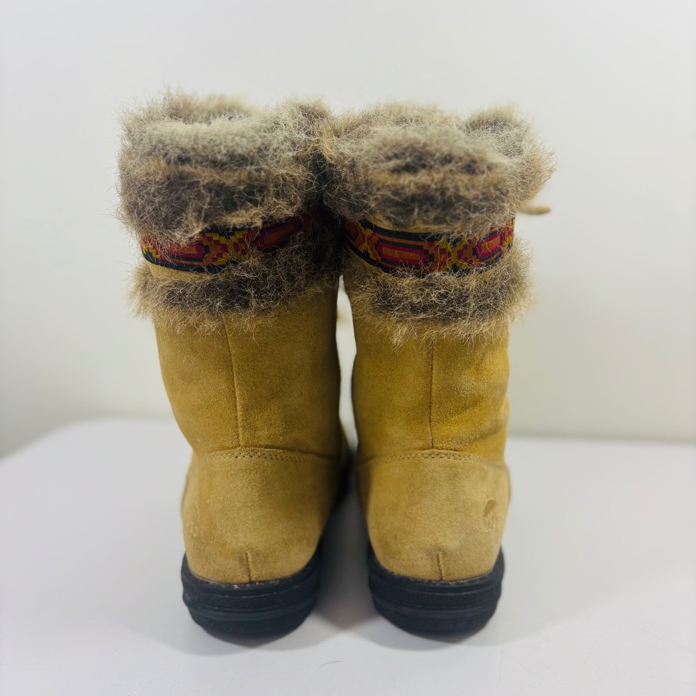 Totes‎ Leather Tanya Tan Faux Fur Lined Boots Women's Size 6 - Picture 3 of 10